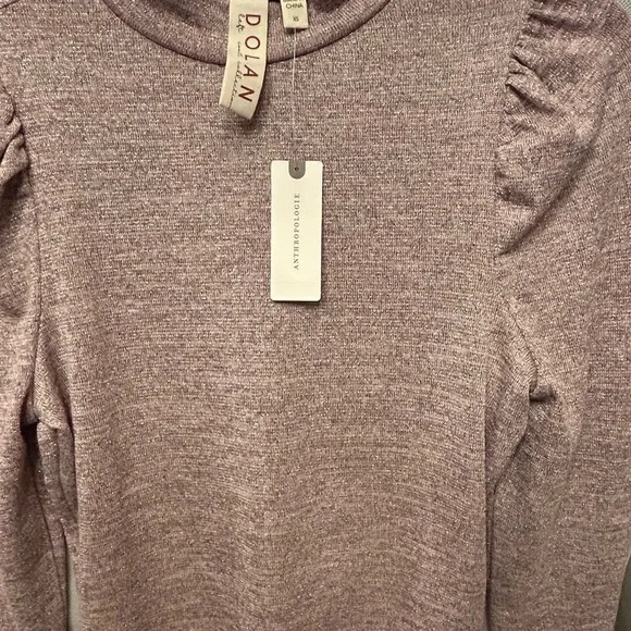 Anthropologie DOLAN Puff Sleeve Mock Neck Top - Picture 5 of 6